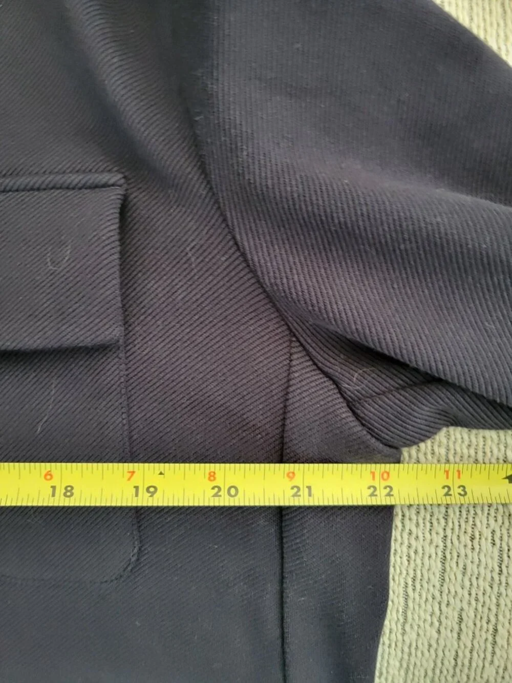 COS Mens Blue Jersey Twill Shirt Jacket size Large Utility Stretch Boxy preppy